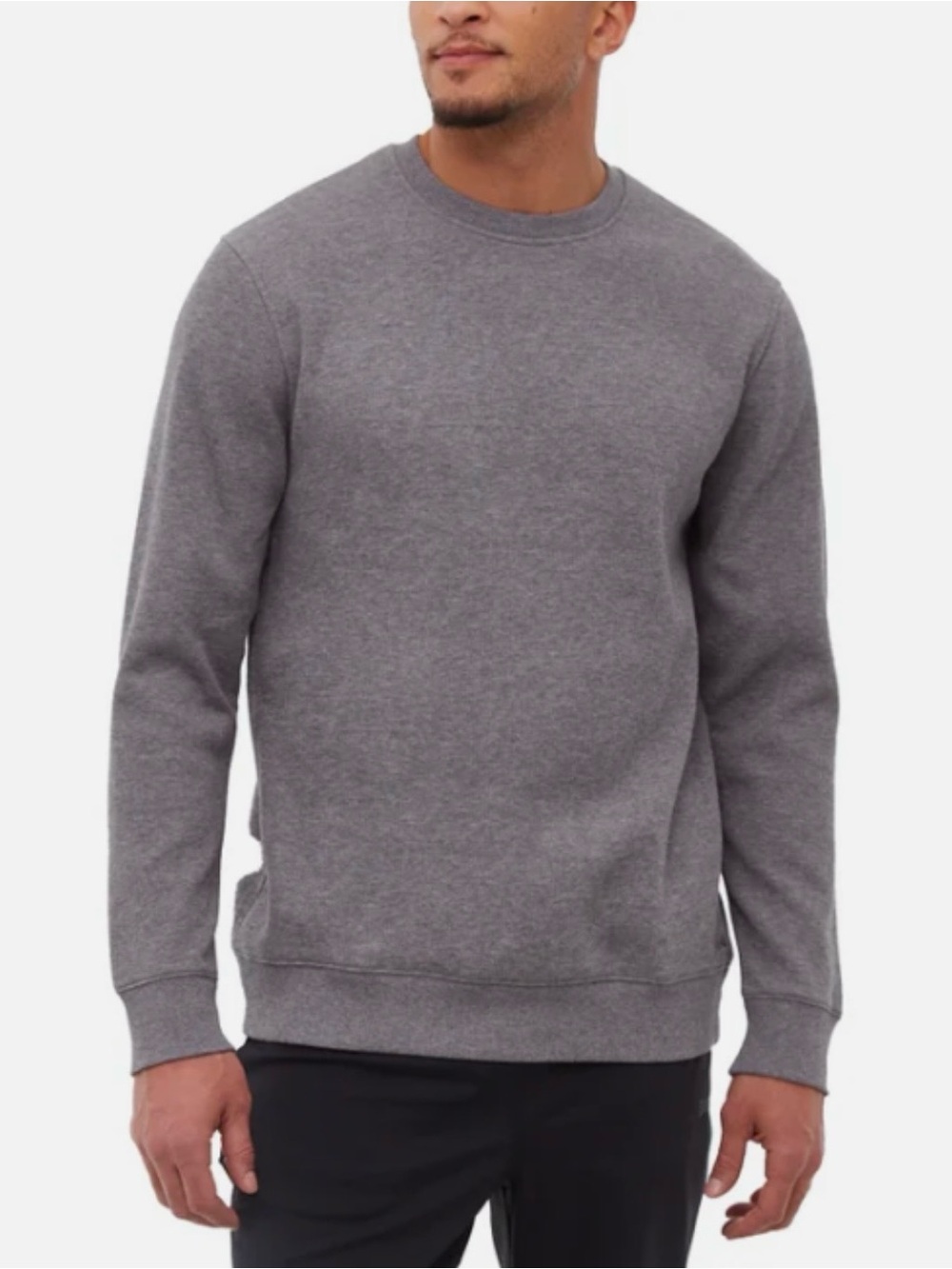 Bench. Men's Fleece Lined Thermal Tagless Neck Gray